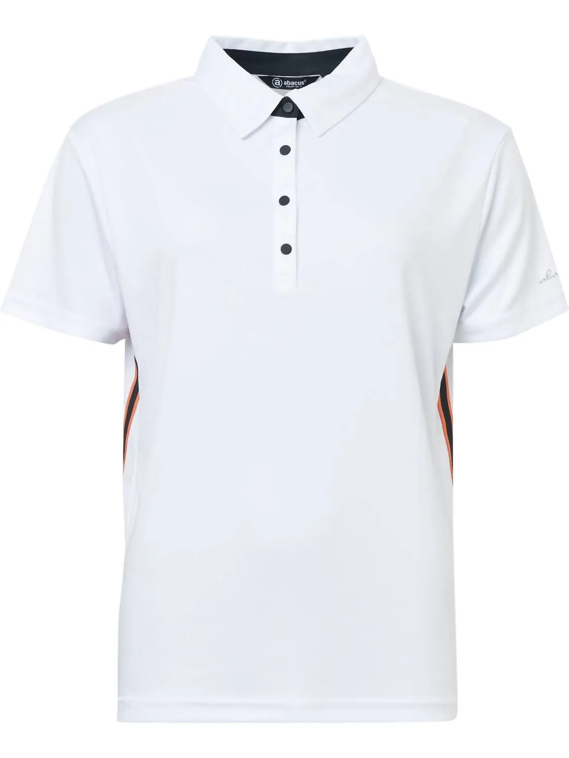 Women Cherry Stripe Polo In White