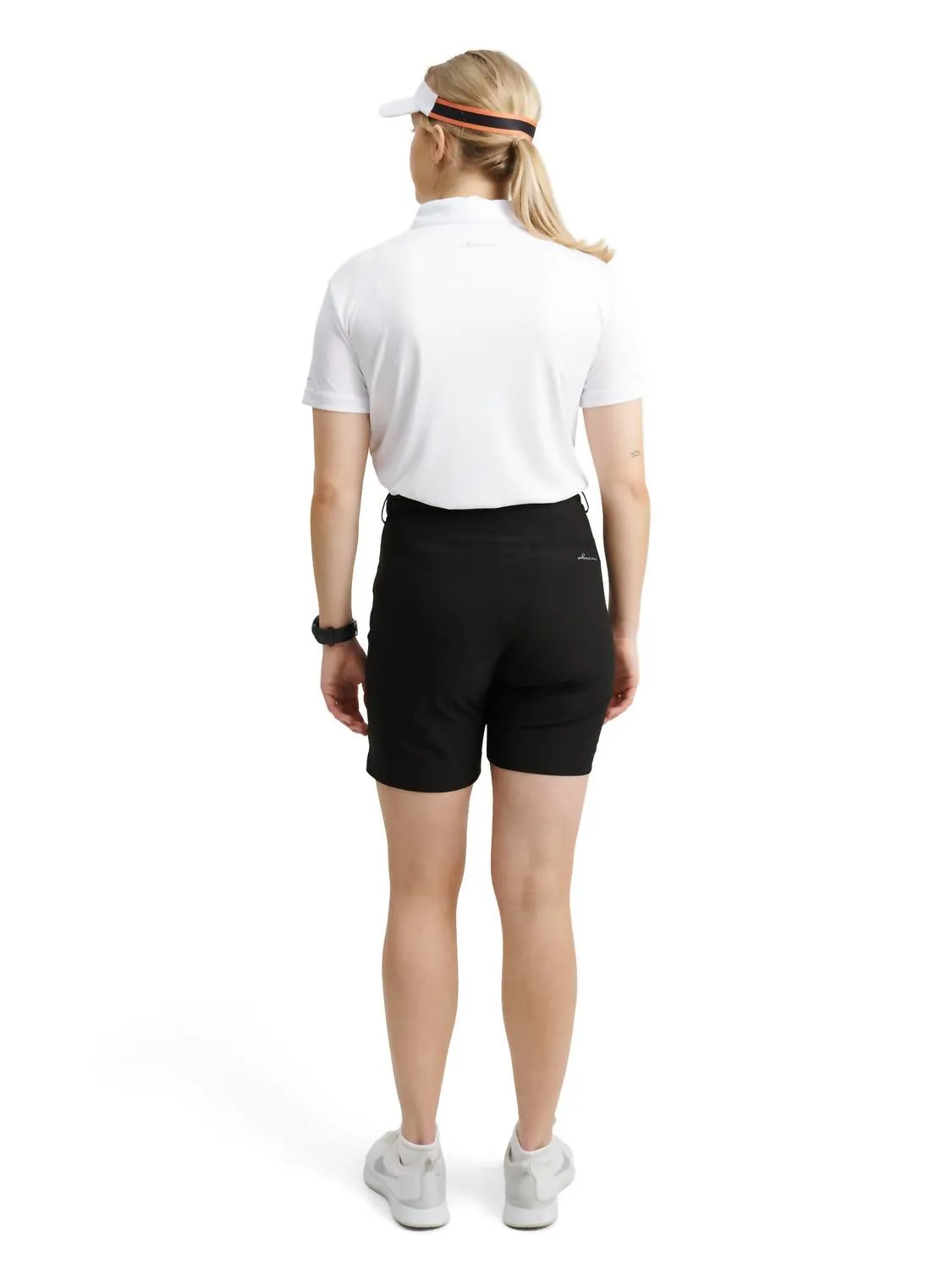 Women Cherry Stripe Polo In White