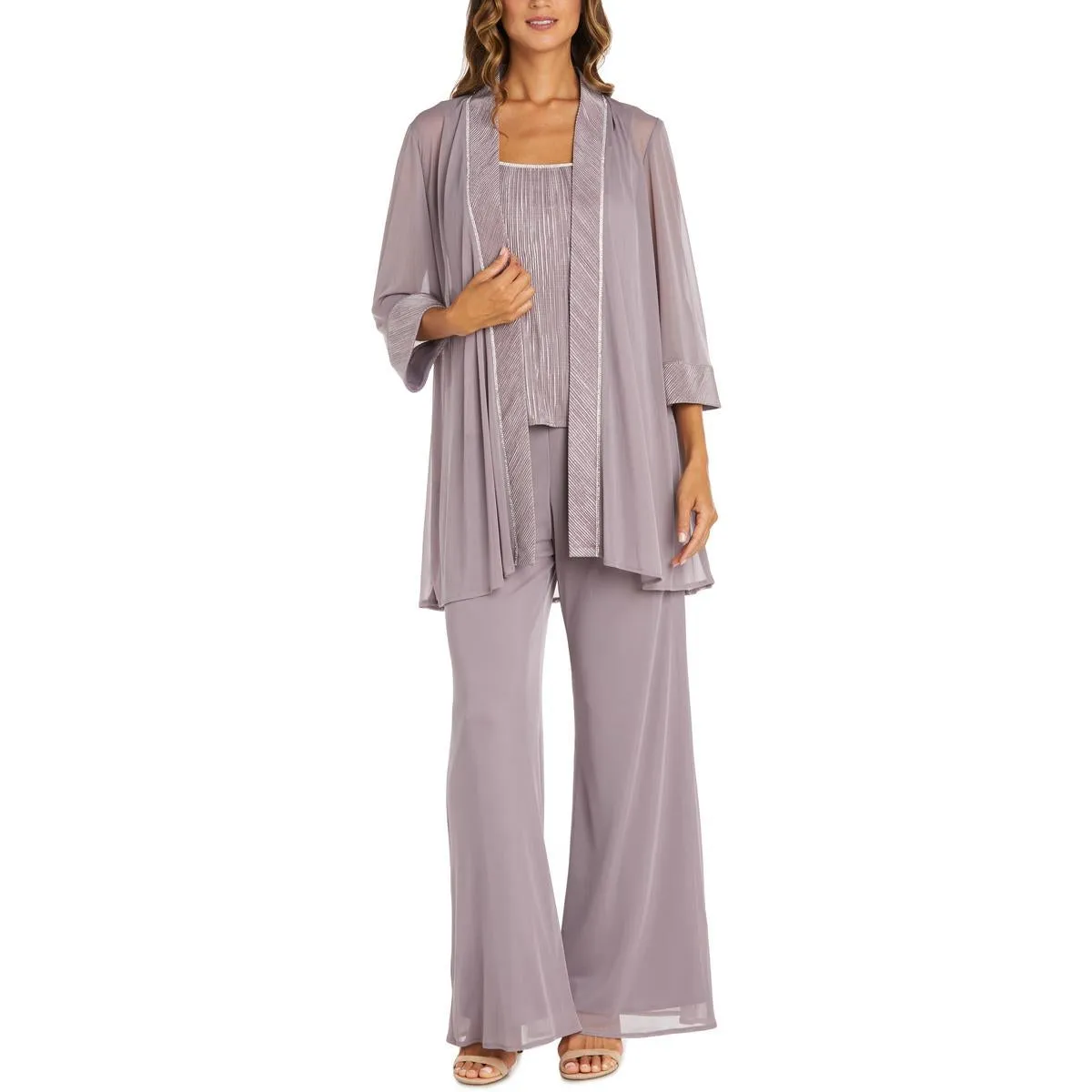 Womens 3PCS Pleated Pant Outfit