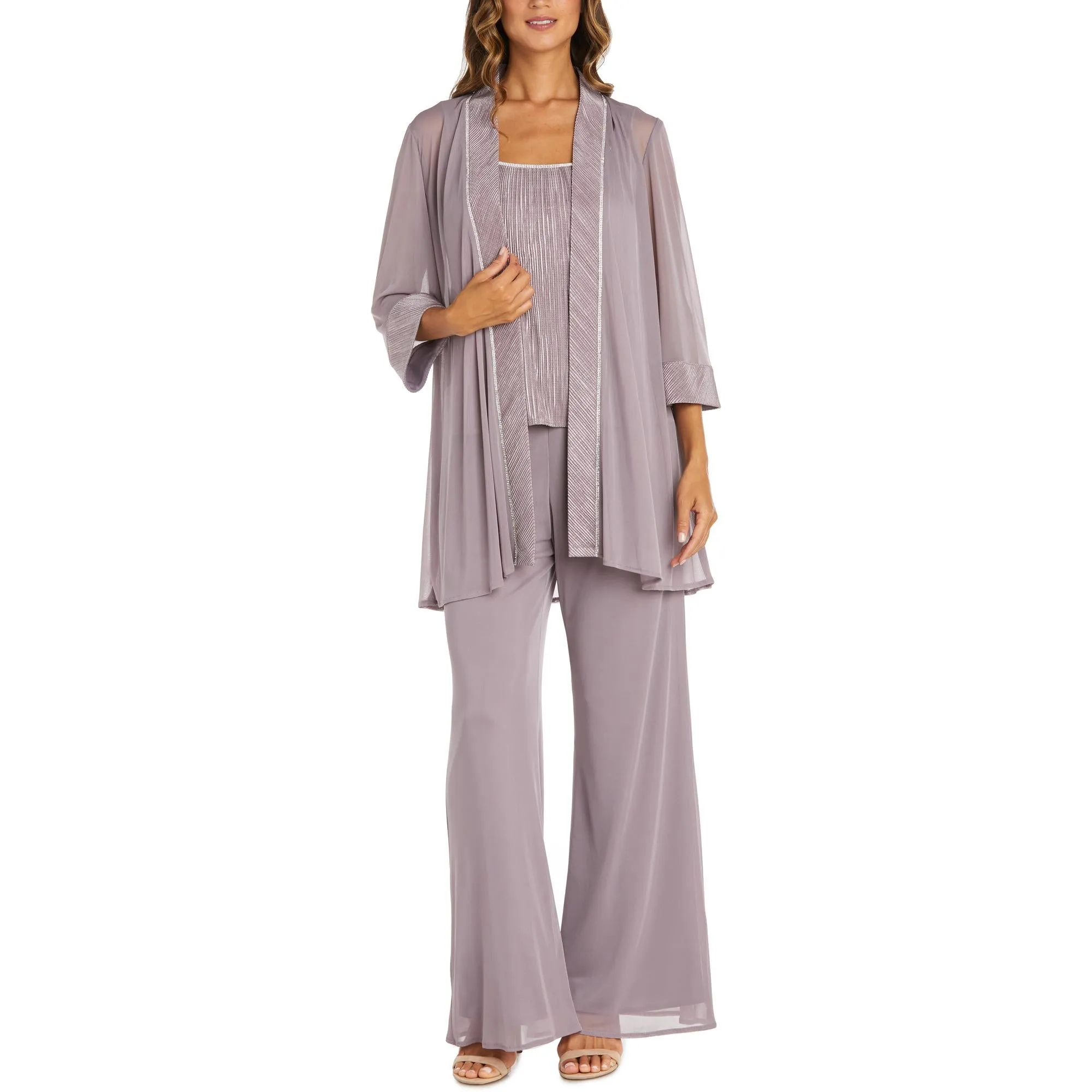 Womens 3PCS Pleated Pant Outfit