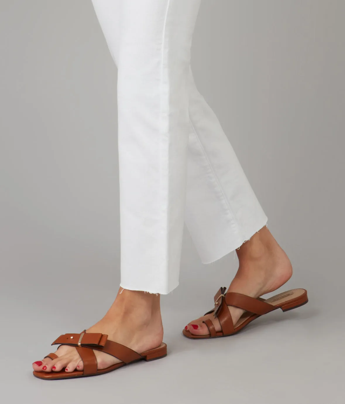 Women's DENVER-WHT High Rise Straight Jeans