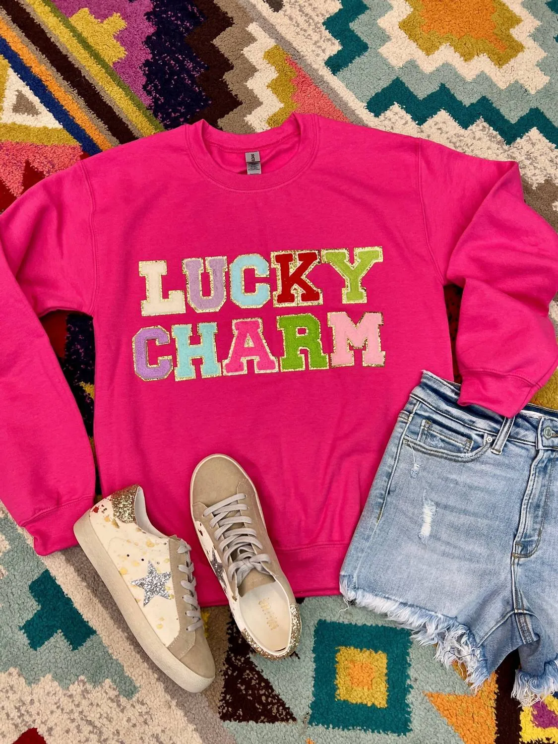 Women's Lucky Charm Sweatshirt* In Pink