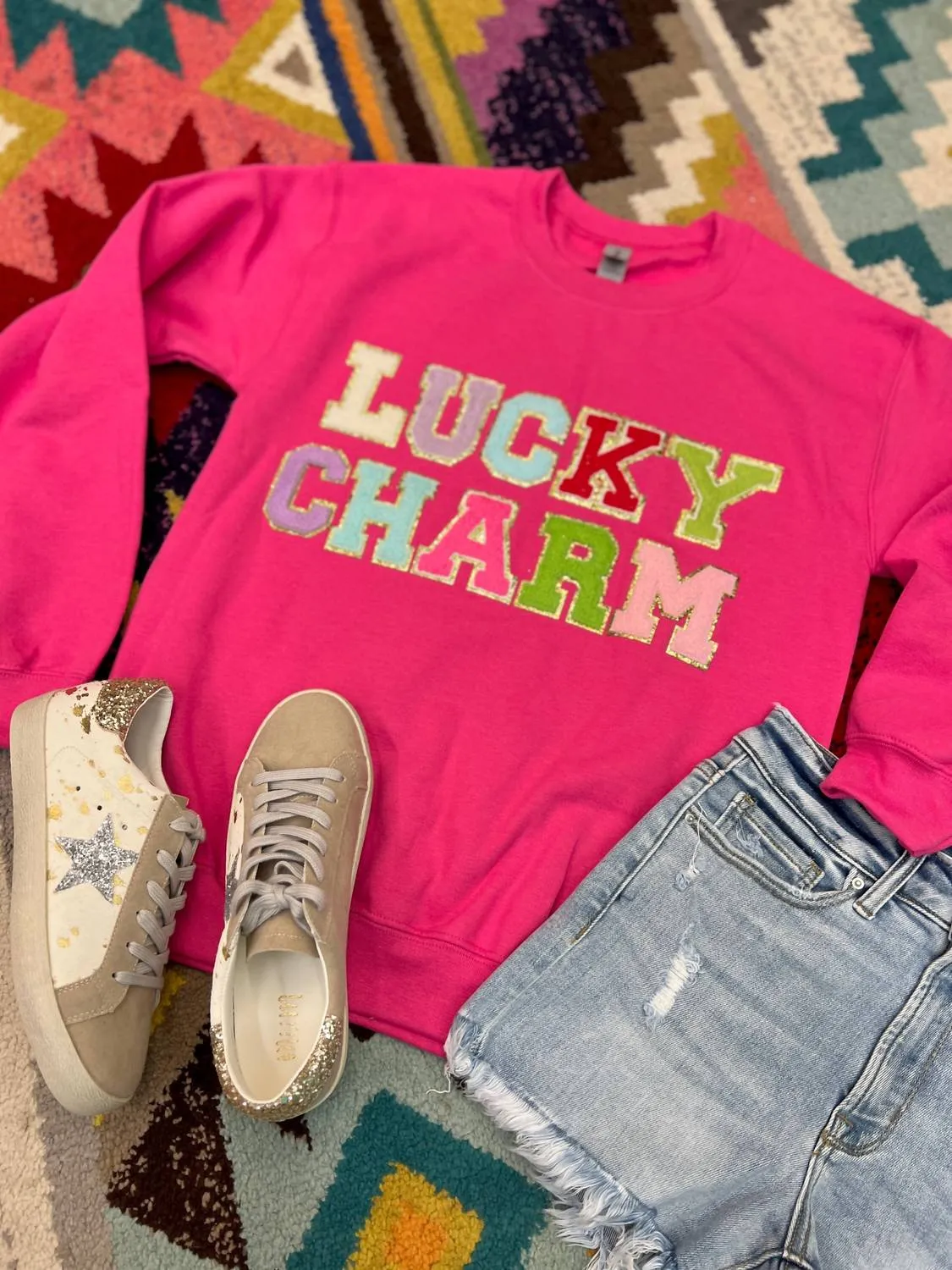 Women's Lucky Charm Sweatshirt* In Pink