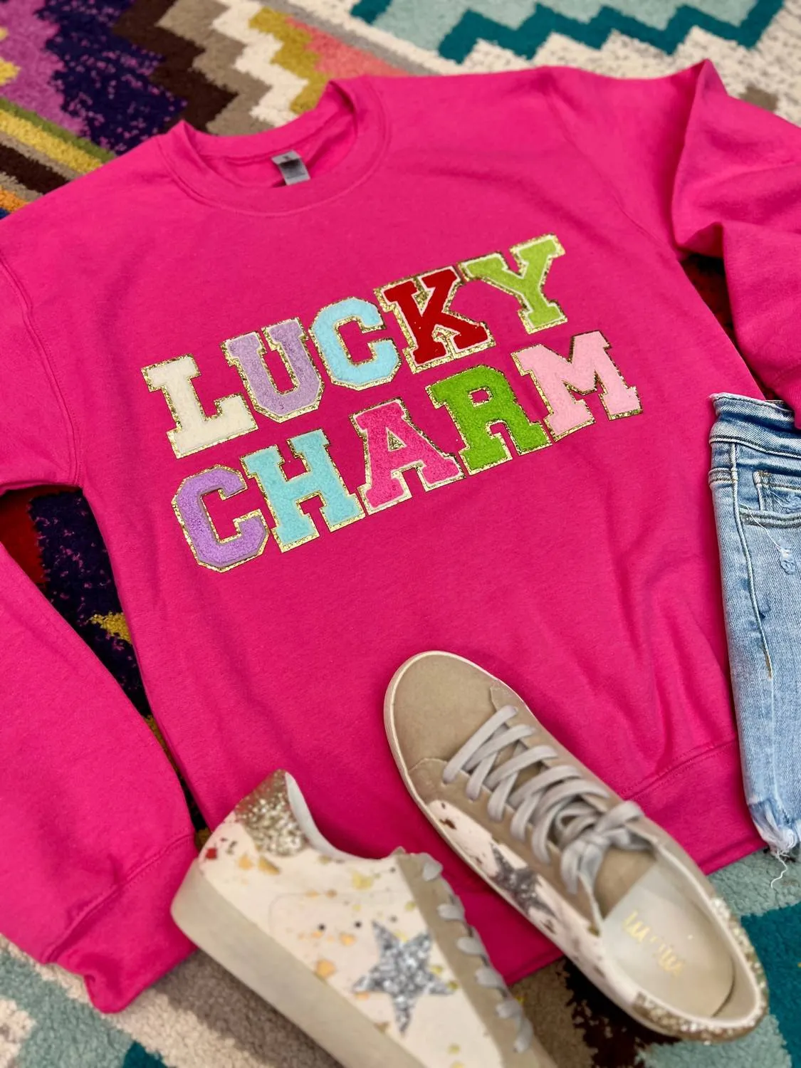 Women's Lucky Charm Sweatshirt* In Pink