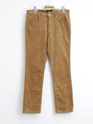 Women's Ribbed Velvet Pants,Brown