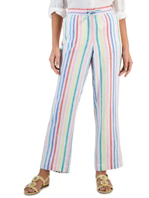 Women's Striped Pants,Multi