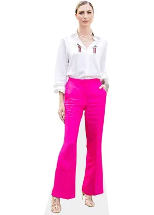 Women's Tailored Flare Trousers,Pink