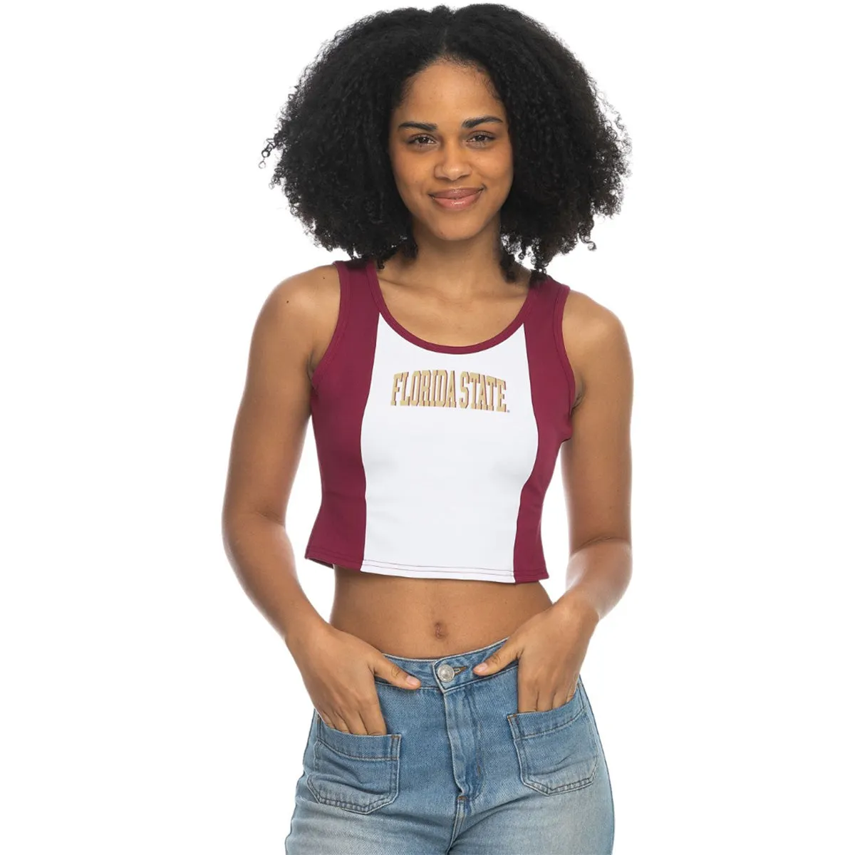 ZooZatz Women's Florida State Colorblock Tank - Garnet/White ZooZatz Clothing Women