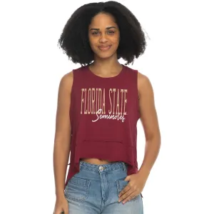 ZooZatz Women's Florida State Seminoles Tri-blend Flowy Tank - Garnet ZooZatz Clothing Women
